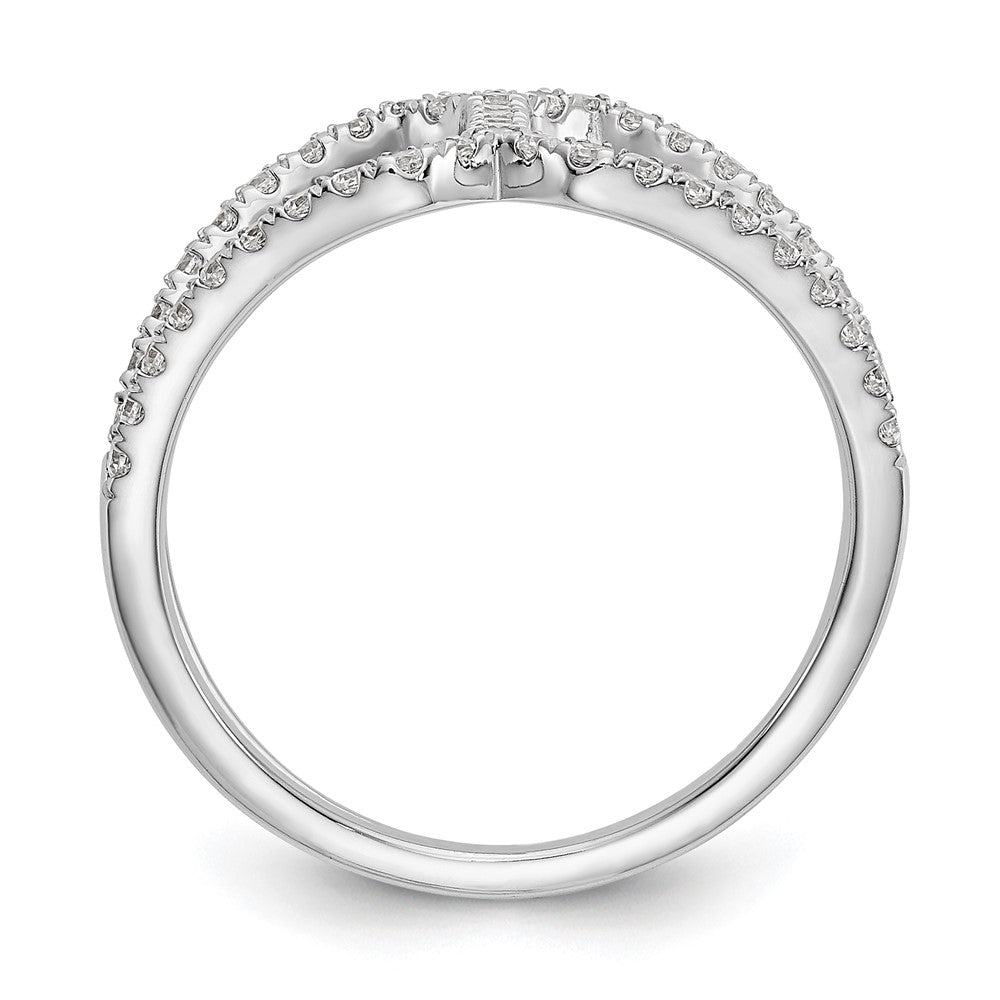 True Origin 14K White Gold 1/2 carat Lab Grown Diamond VS+ F+ Complete Geometric Ring