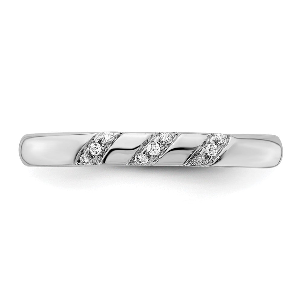 14K White Gold Lab Grown Diamond VS/SI+ G+ Trio Ladies Band