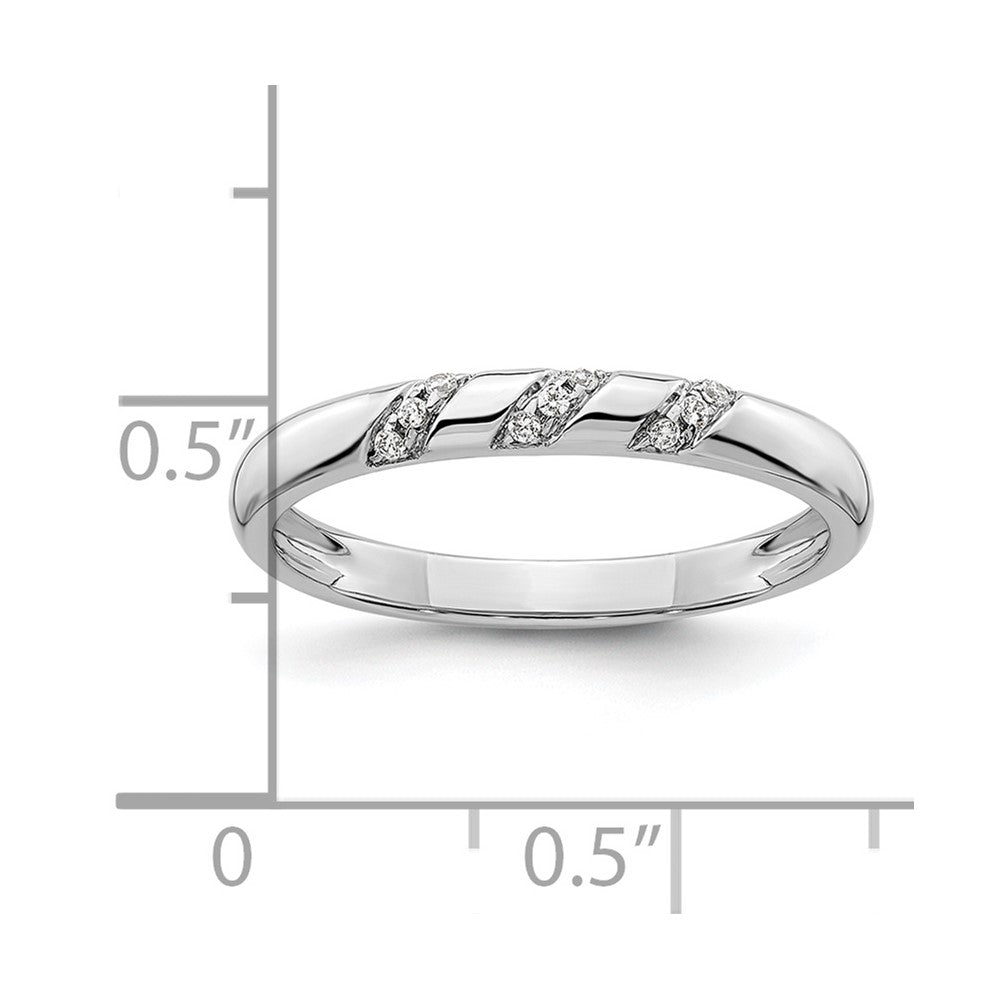 14K White Gold Lab Grown Diamond VS/SI+ G+ Trio Ladies Band