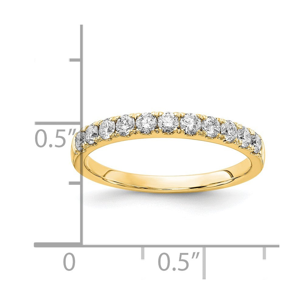 14k 1/2 carat Lab Grown Diamond VS/SI+ G+ Complete Wedding Band