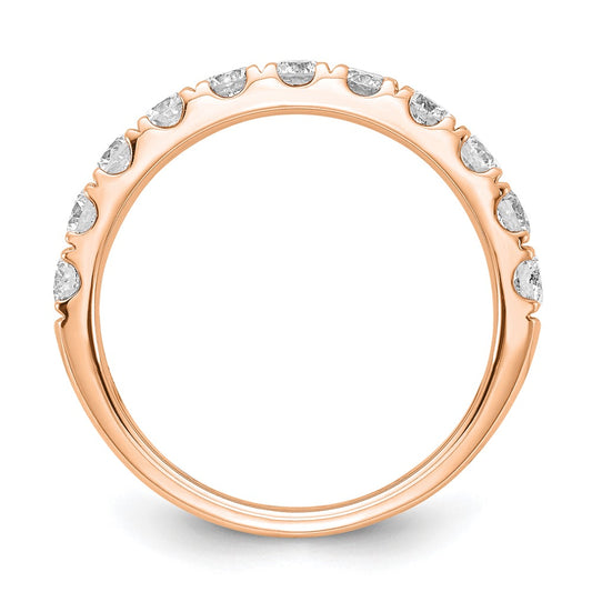 14k Rose Gold 1 carat Lab Grown Diamond VS/SI+ G+ Complete Wedding Band