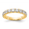 14k 1 1/2 carat Lab Grown Diamond VS/SI+ G+ Complete Wedding Band
