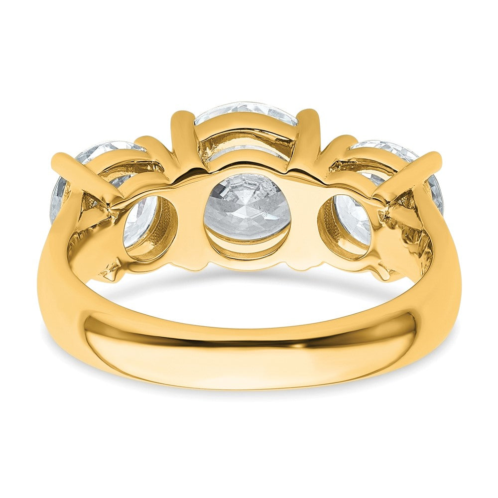 14k 4 carat Lab Grown Diamond VS/SI+ G+ Three Stone Complete Engagement Ring