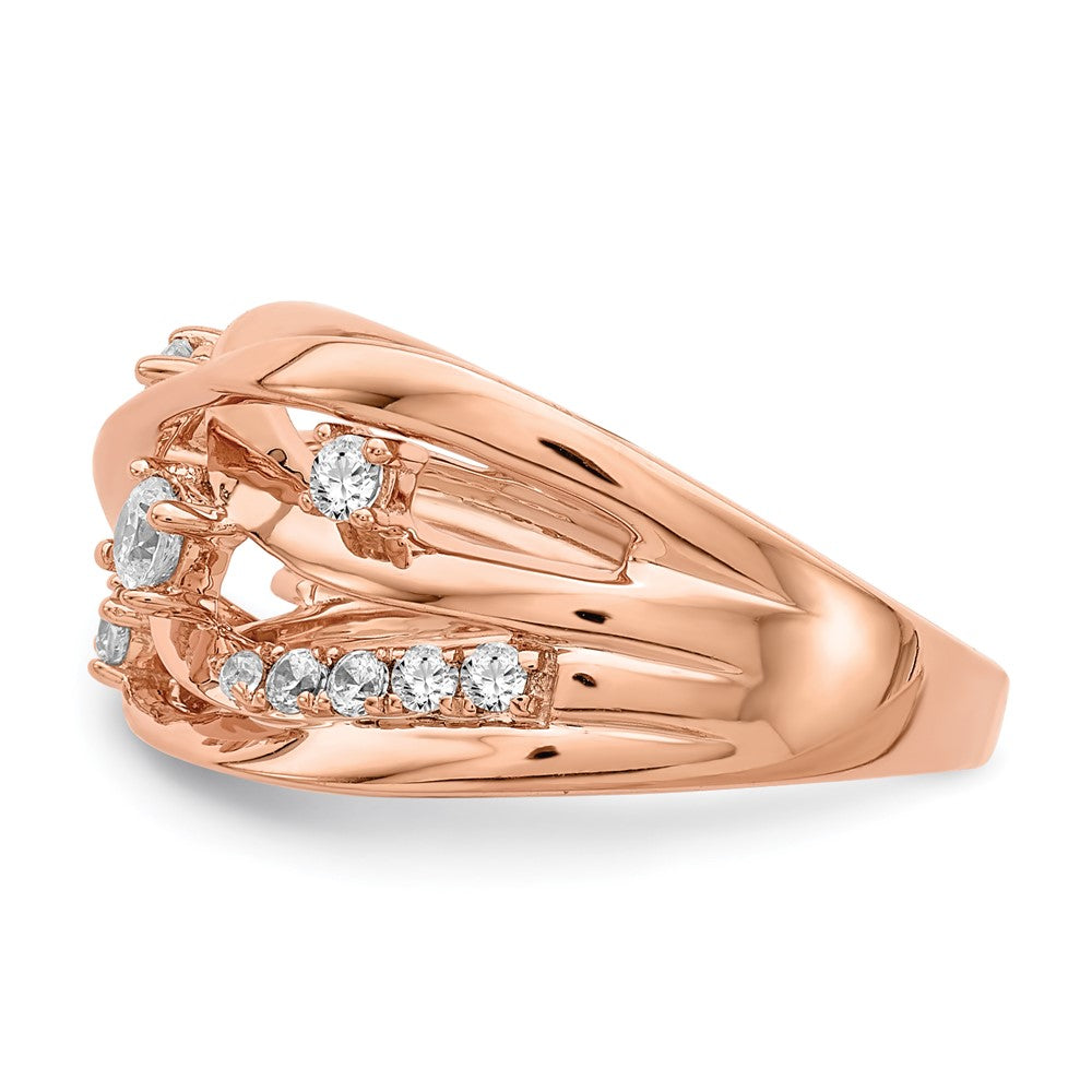 14k Rose Gold 1/5 carat Lab Grown Diamond VS/SI+ G+ Complete Fashion Ring