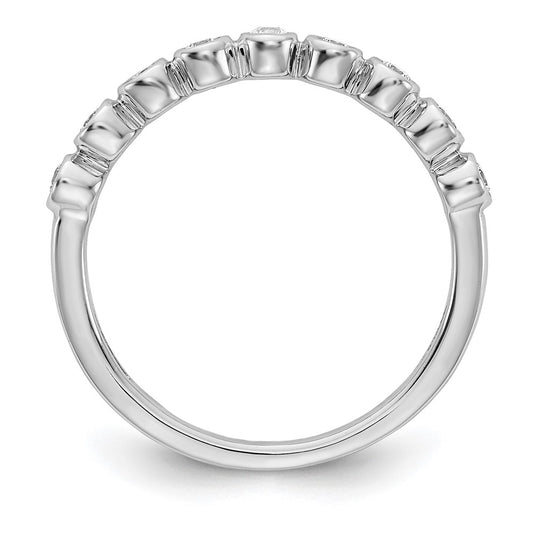 14k White Gold 1/5 carat Lab Grown Diamond VS/SI+ G+ Complete Fashion Band
