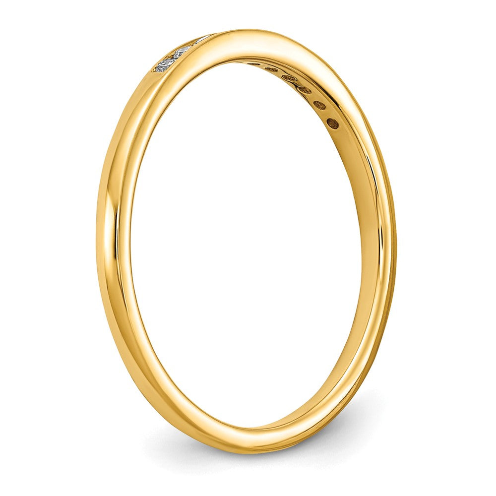 14k 1/10 carat Lab Grown Diamond VS+ F+ Complete Channel Set Band