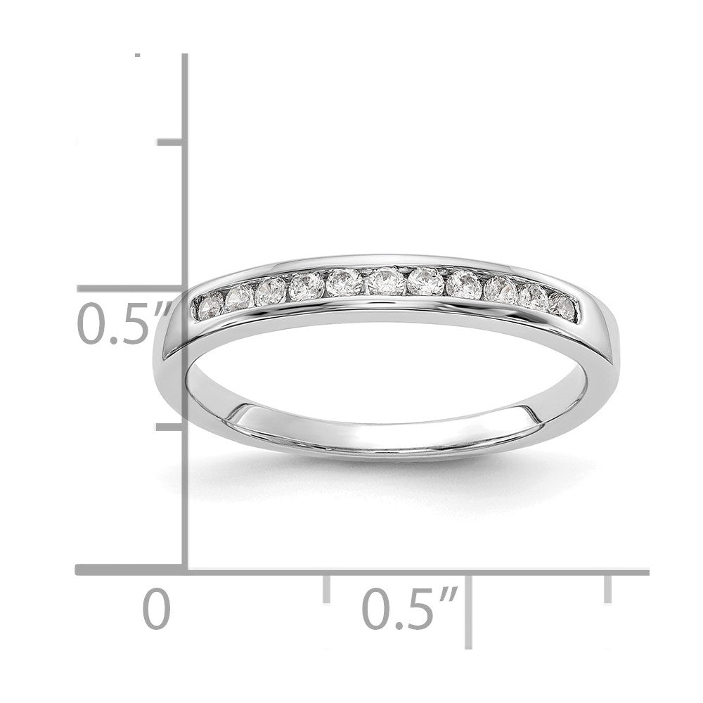 14k White Gold 1/5 carat Lab Grown Diamond VS+ F+ Complete Channel Set Band
