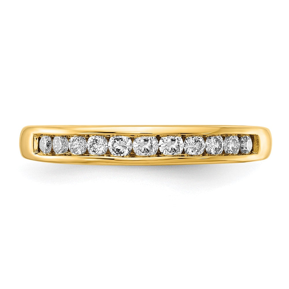 14k 1/3 carat Lab Grown Diamond VS+ F+ Complete Channel Set Band