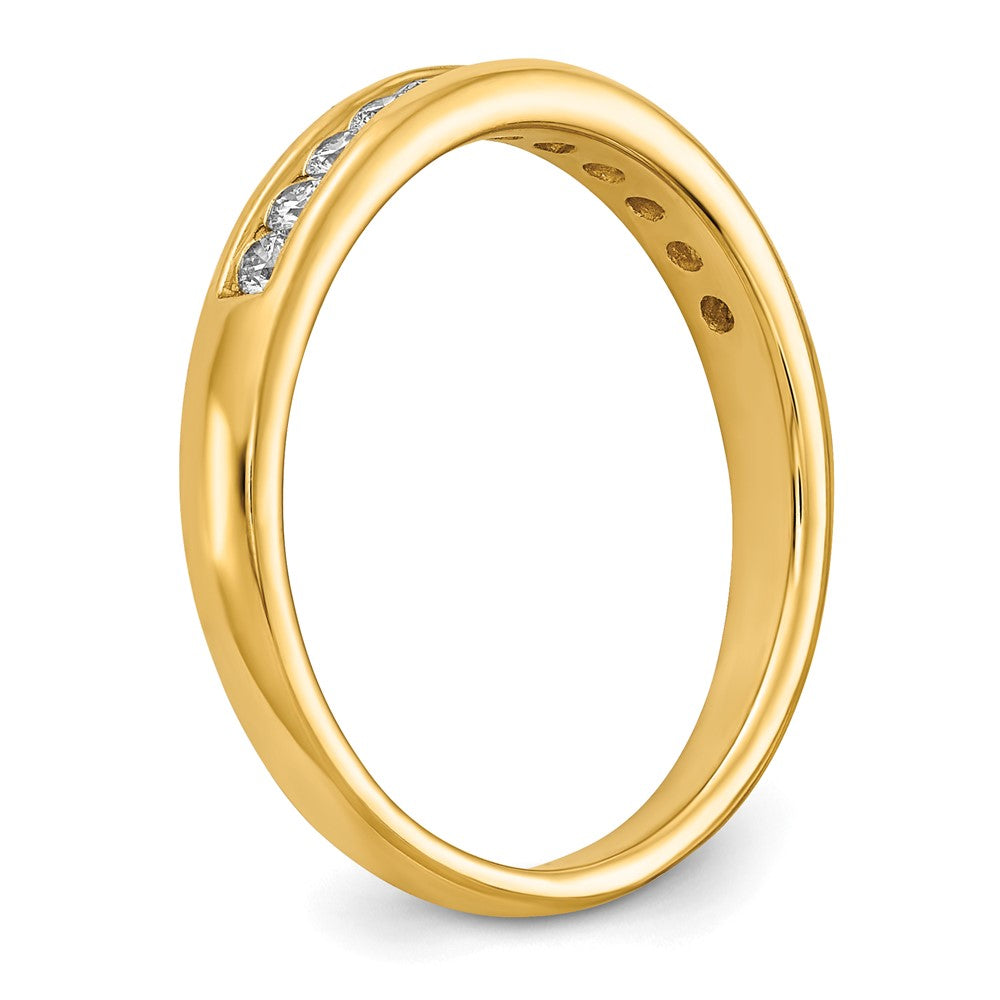 14k 1/3 carat Lab Grown Diamond VS+ F+ Complete Channel Set Band