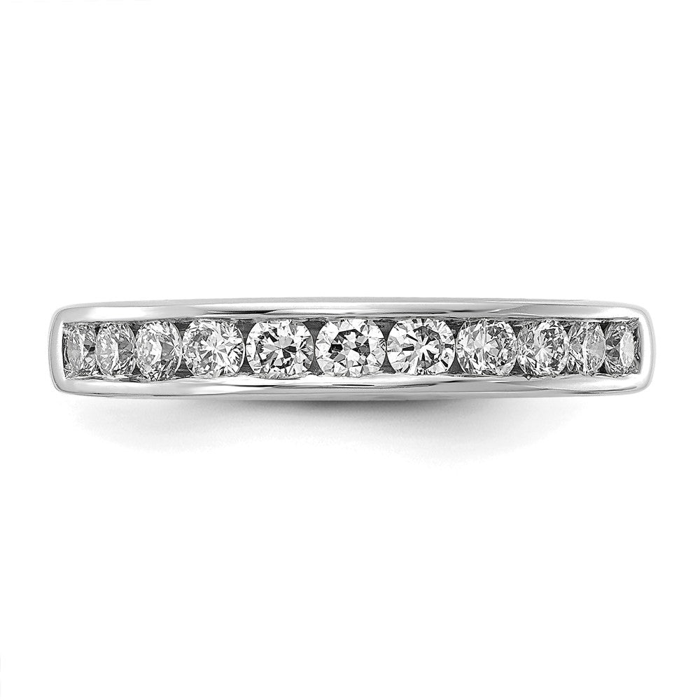14k White Gold 1/2 carat Lab Grown Diamond VS+ F+ Complete Channel Set Band