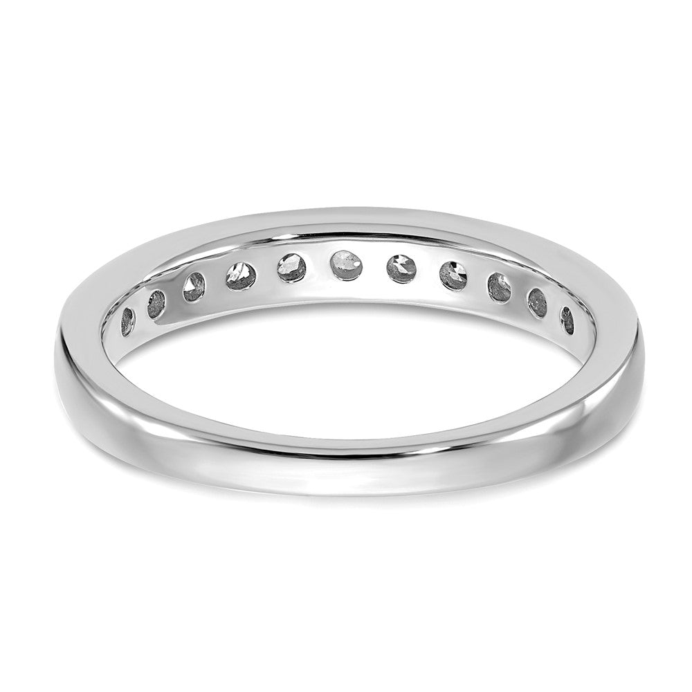 14k White Gold 1/2 carat Lab Grown Diamond VS+ F+ Complete Channel Set Band