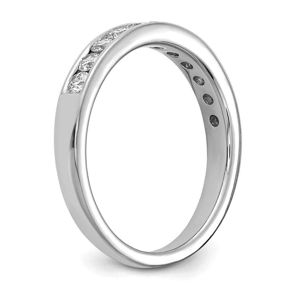 14k White Gold 1/2 carat Lab Grown Diamond VS+ F+ Complete Channel Set Band