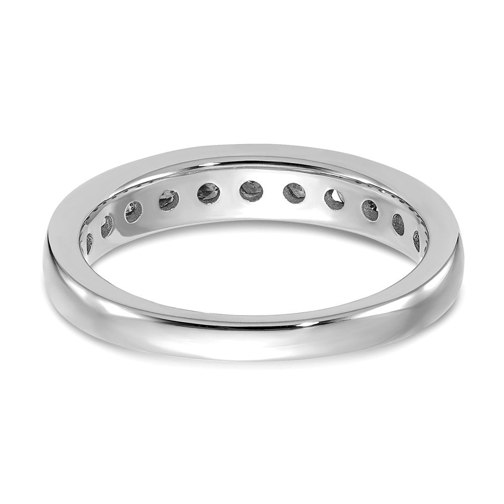 14k White Gold 3/4 carat Lab Grown Diamond VS+ F+ Complete Channel Set Band