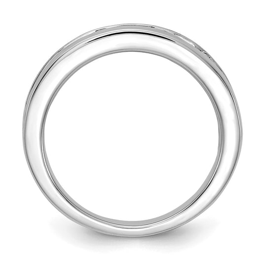 14k White Gold 1 carat Lab Grown Diamond VS/SI+ G+ Complete Channel Set Band