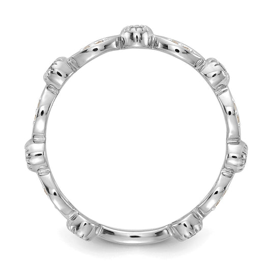 14k White Gold 1/5 carat Lab Grown Diamond VS/SI+ G+ Complete Fashion Band
