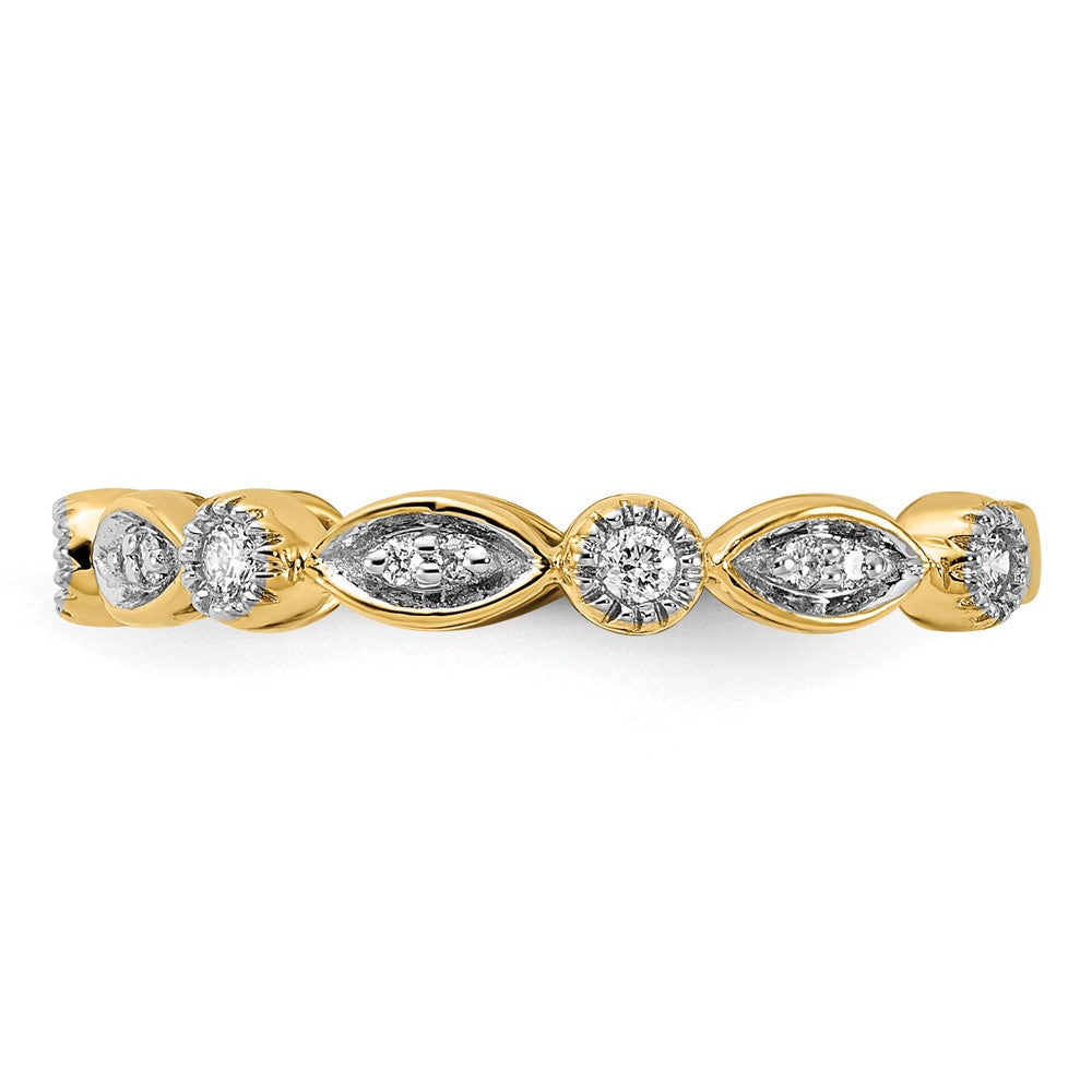 14k 1/5 carat Lab Grown Diamond VS/SI+ G+ Complete Fashion Band