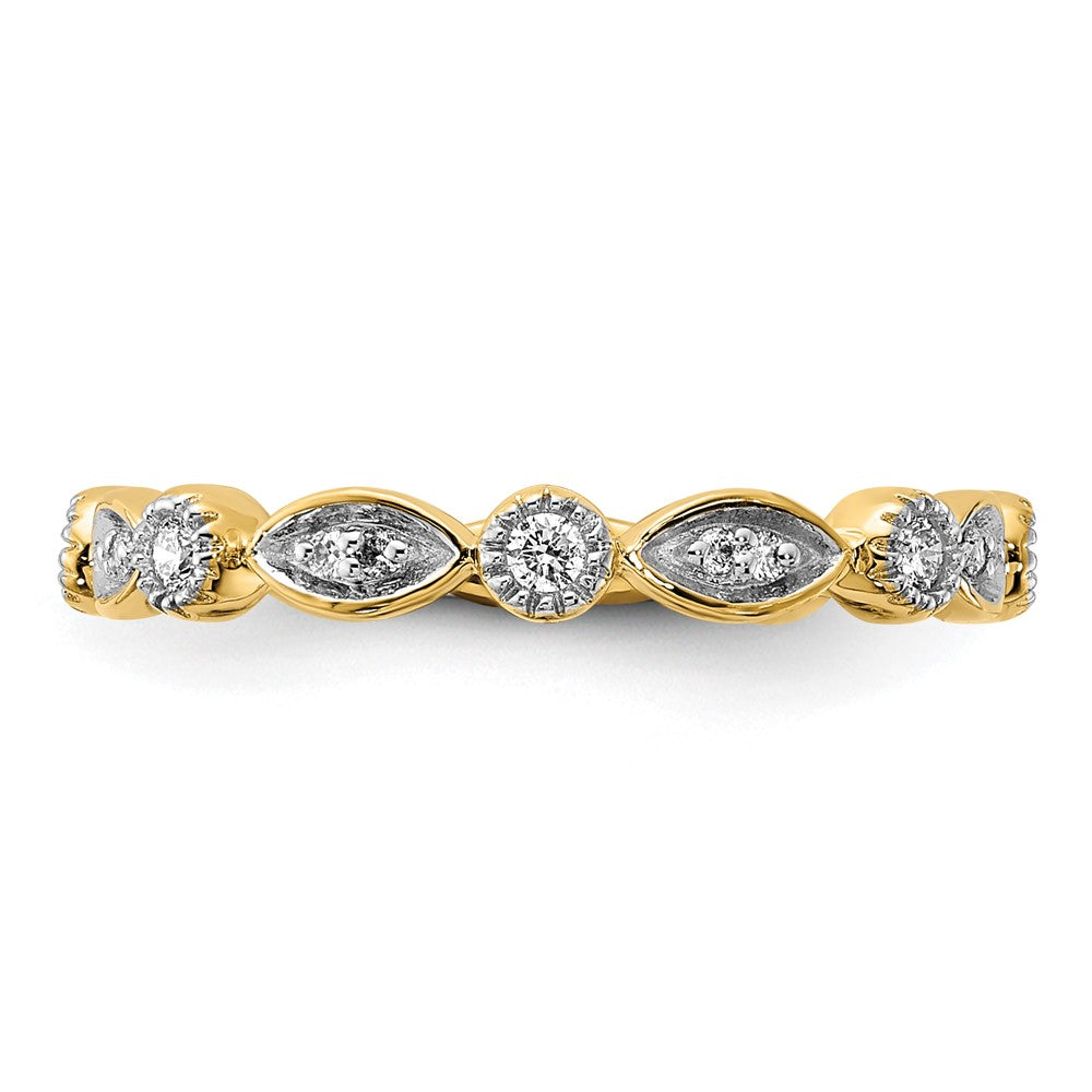 14k 1/5 carat Lab Grown Diamond VS/SI+ G+ Complete Fashion Band