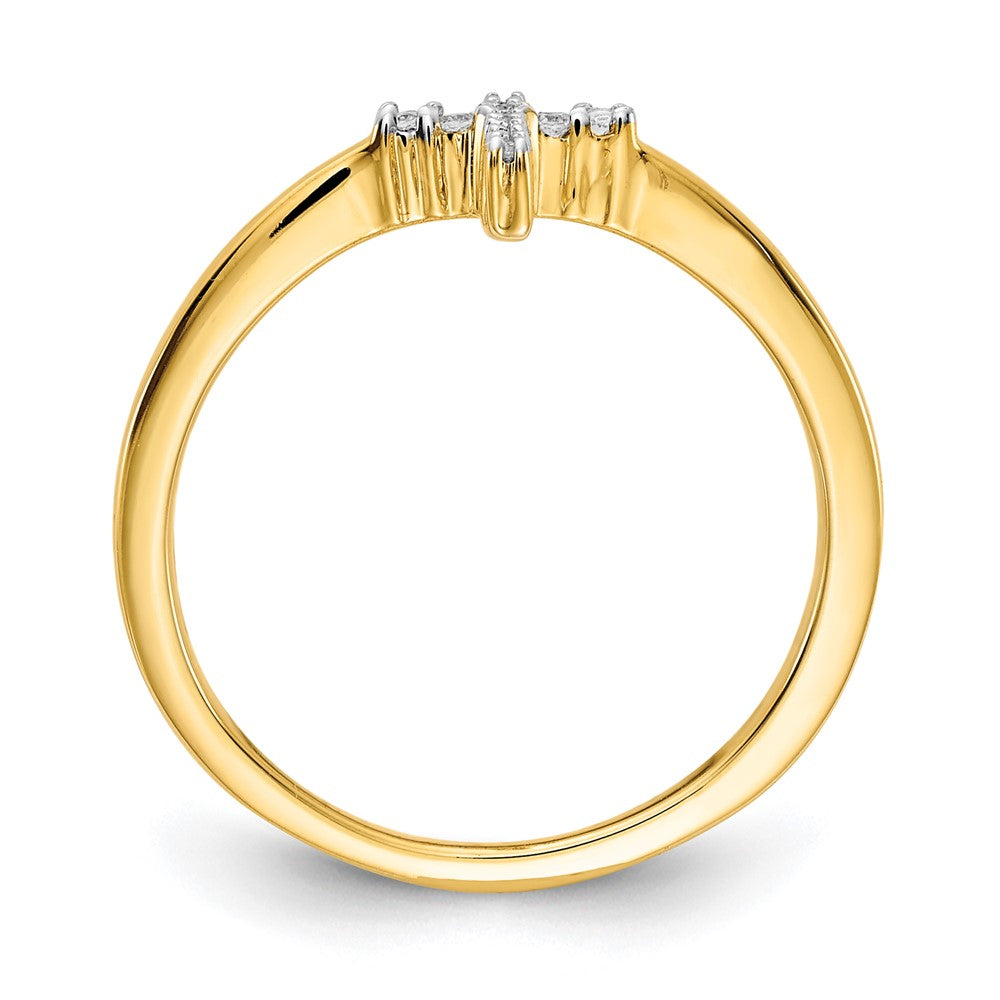 14k 1/15 carat Lab Grown Diamond VS/SI+ G+ Complete Cross Ring