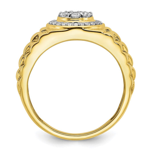 IBGoodman 10k 1/2 carat Lab Grown Diamond VS/SI+ G+ Complete Men's Ring