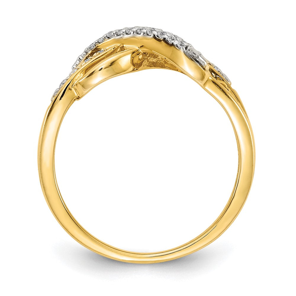 14k 1/10 carat Lab Grown Diamond VS/SI+ G+ Complete Infinity Symbol Ring