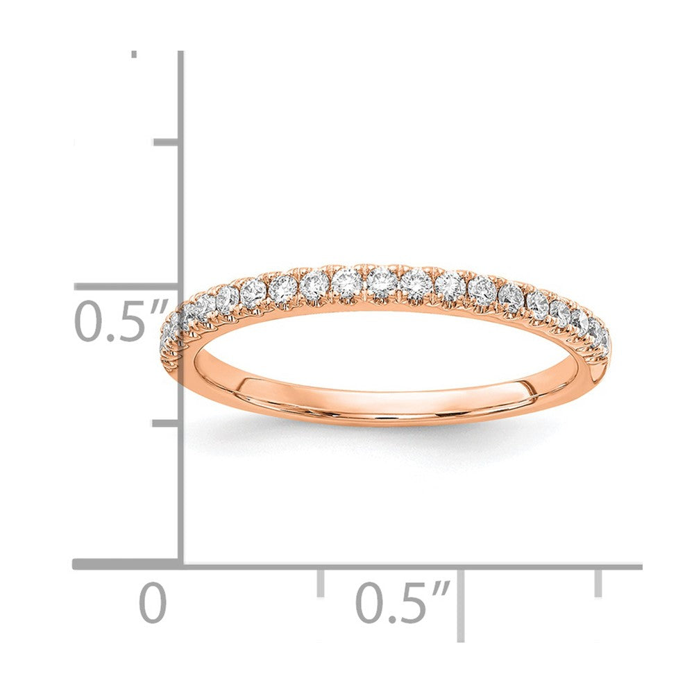 14k Rose Gold 1/4 carat Lab Grown Diamond VS/SI+ G+ Complete Wedding Band