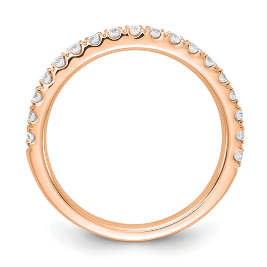 14k Rose Gold 1/2 carat Lab Grown Diamond VS/SI+ G+ Complete Wedding Band