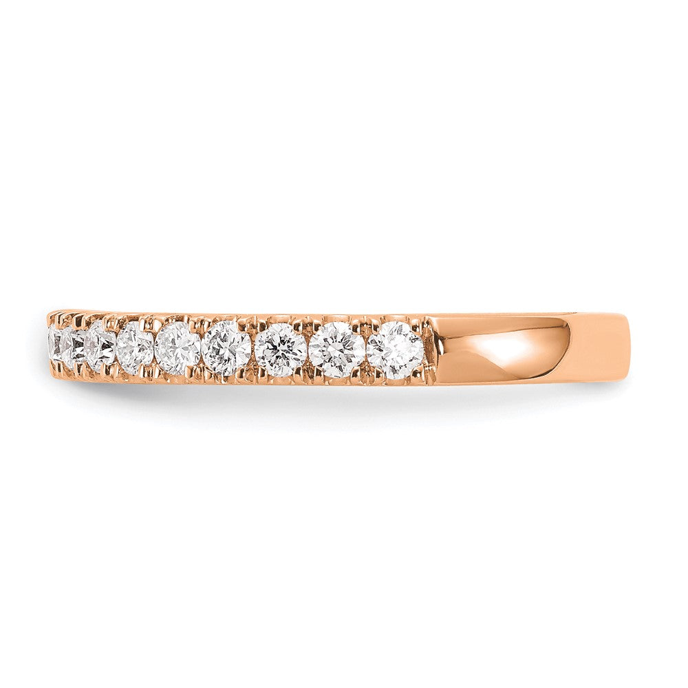 14k Rose Gold 1/2 carat Lab Grown Diamond VS/SI+ G+ Complete Wedding Band