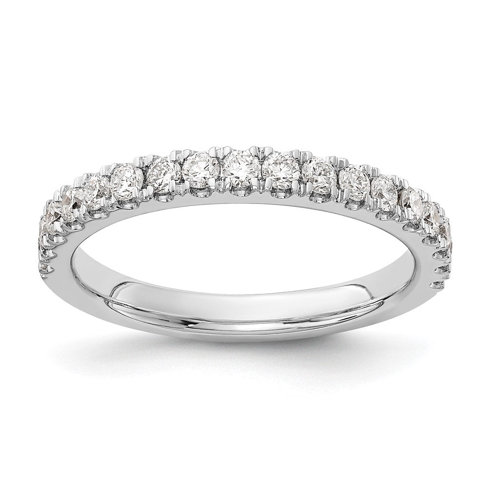 14k White Gold 1/2 carat Lab Grown Diamond VS/SI+ G+ Complete Wedding Band