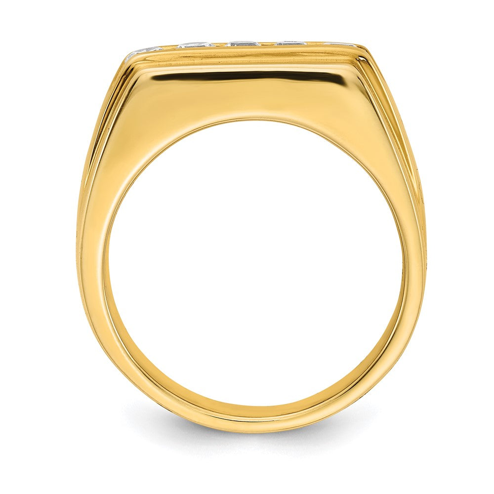 IBGoodman 14k 1/2 carat Lab Grown Diamond VS/SI+ G+ Five Stone Complete Men's Ring