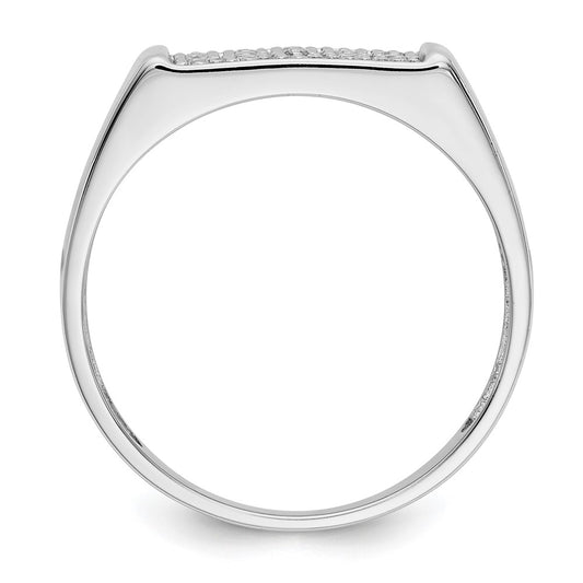 IBGoodman 14k White Gold 1/4 carat Lab Grown Diamond VS/SI+ G+ Cluster Men's Ring