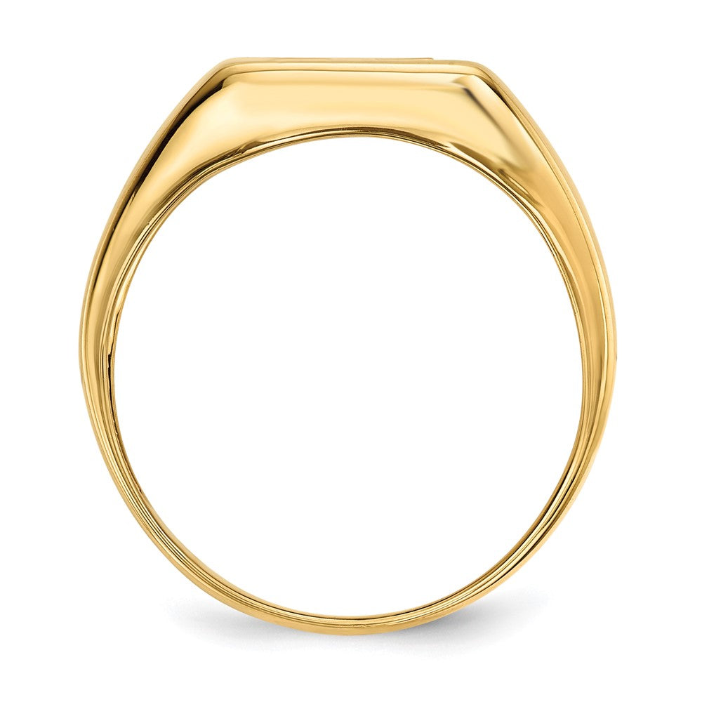 IBGoodman 14k .02 carat Lab Grown Diamond VS/SI+ G+ and Onyx Cross Men's Ring