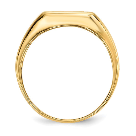 IBGoodman 14k .02 carat Lab Grown Diamond VS/SI+ G+ and Onyx Cross Men's Ring