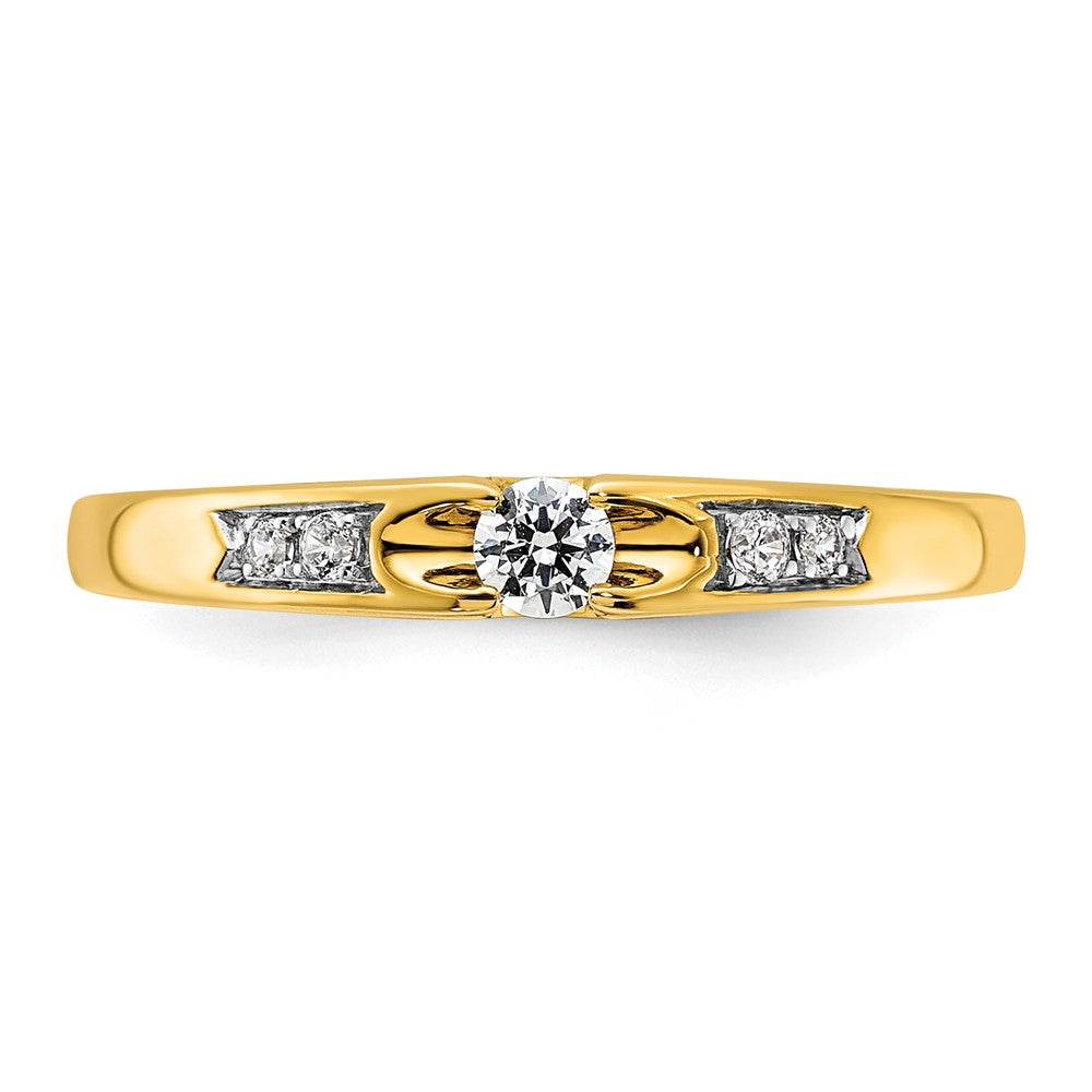14K Lab Grown Diamond VS/SI+ G+ Petite Engagement Ring