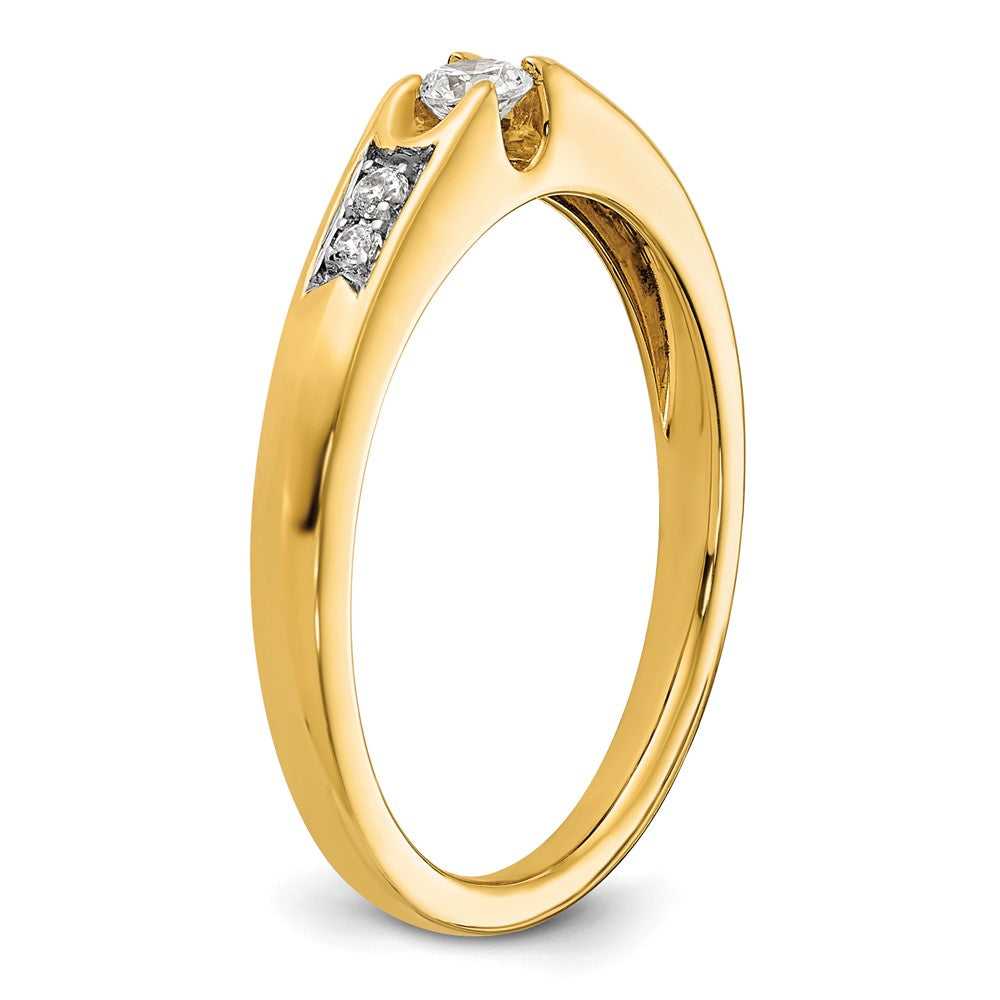 14K Lab Grown Diamond VS/SI+ G+ Petite Engagement Ring