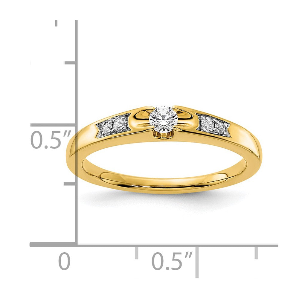 14K Lab Grown Diamond VS/SI+ G+ Petite Engagement Ring