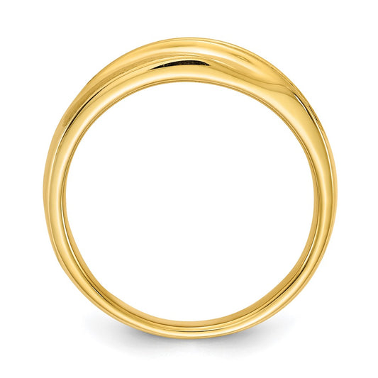14k 1/5 carat Diamond Complete Men's Band : Satin E/W