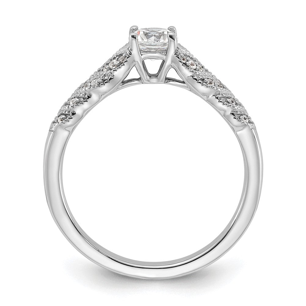 10K White Gold Lab Grown Diamond VS/SI+ G+ Complete Engagement Ring