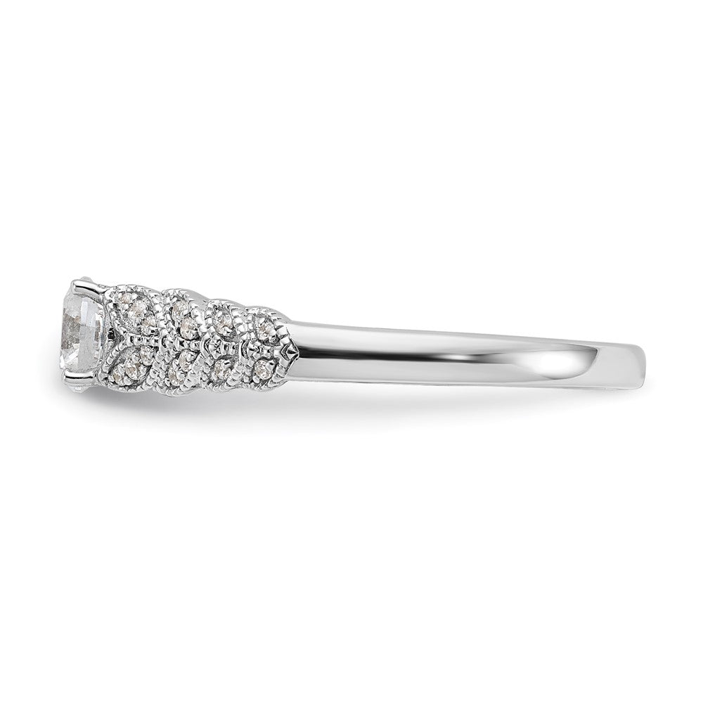 14K White Gold Lab Grown Diamond VS/SI+ G+ Complete Engagement Ring