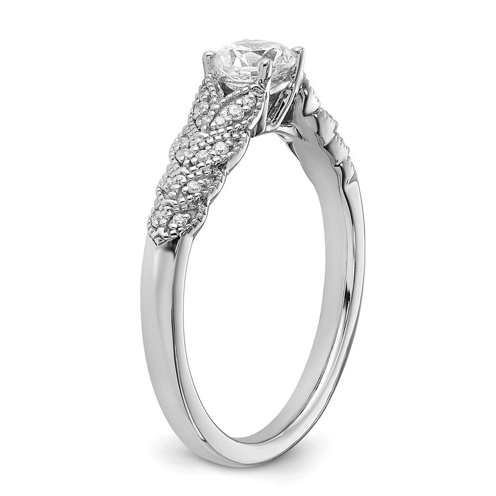 10K White Gold Lab Grown Diamond VS/SI+ G+ Complete Engagement Ring