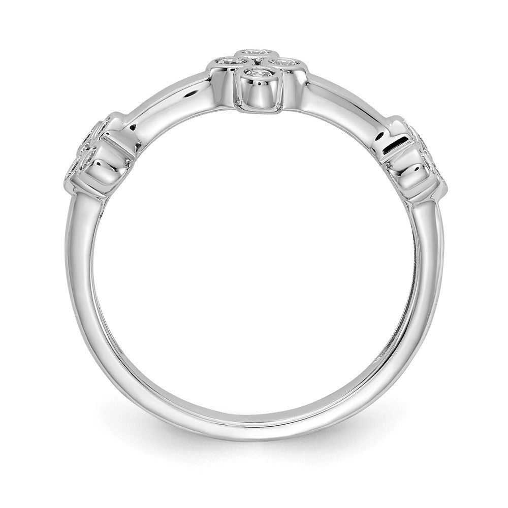True Origin 14K White Gold 1/5 carat Lab Grown Diamond VS+ F+ Bloom Complete Fashion Ring
