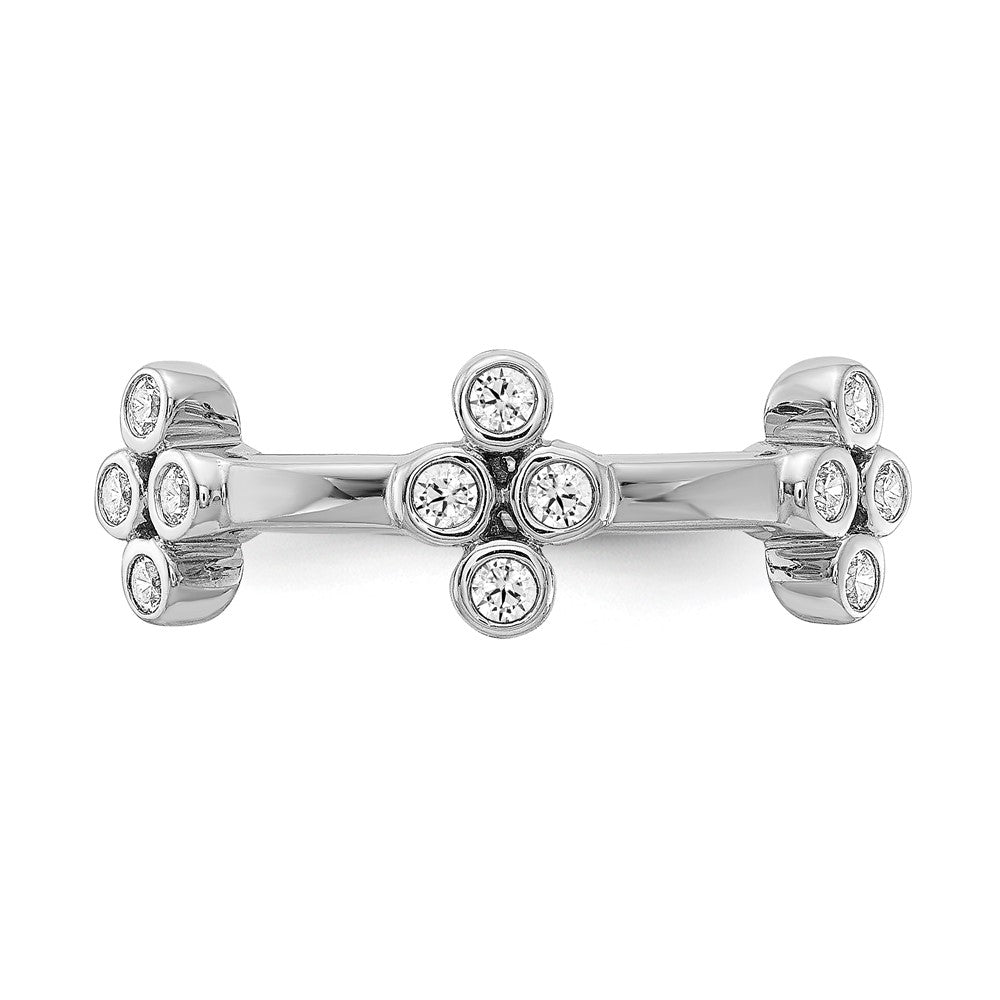 True Origin 14K White Gold 1/5 carat Lab Grown Diamond VS+ F+ Bloom Complete Fashion Ring