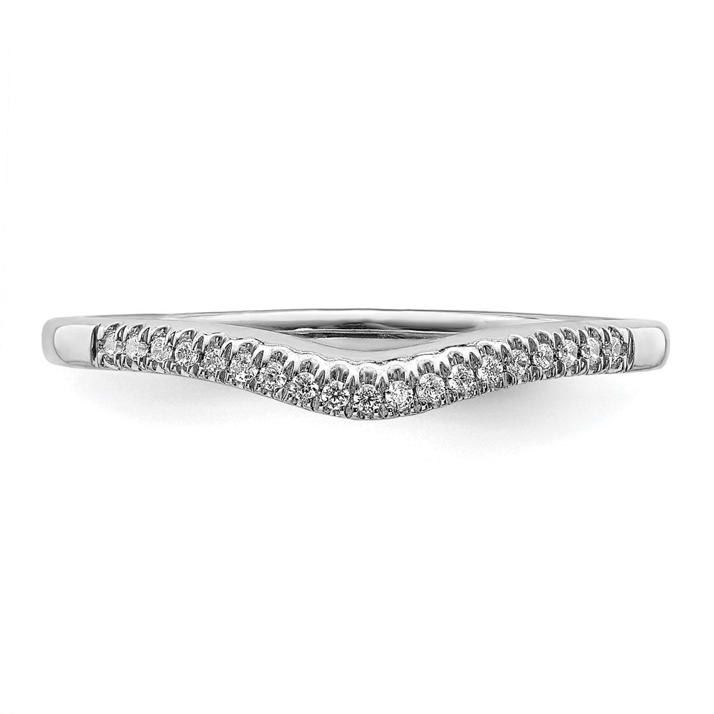 Blooming Bridal 14k Rose Gold 1/15 carat Diamond Contoured Complete Wedding Band