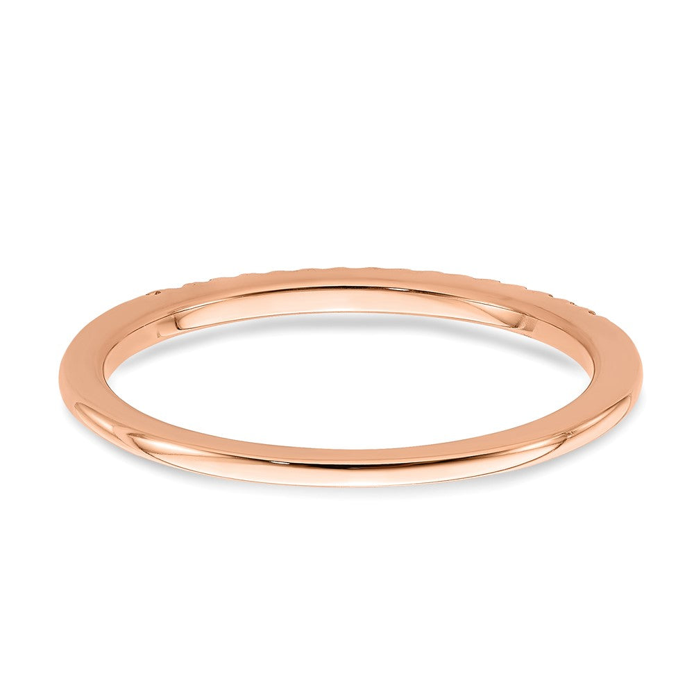 Blooming Bridal 14k Rose Gold 1/20 carat Diamond Complete Wedding Band