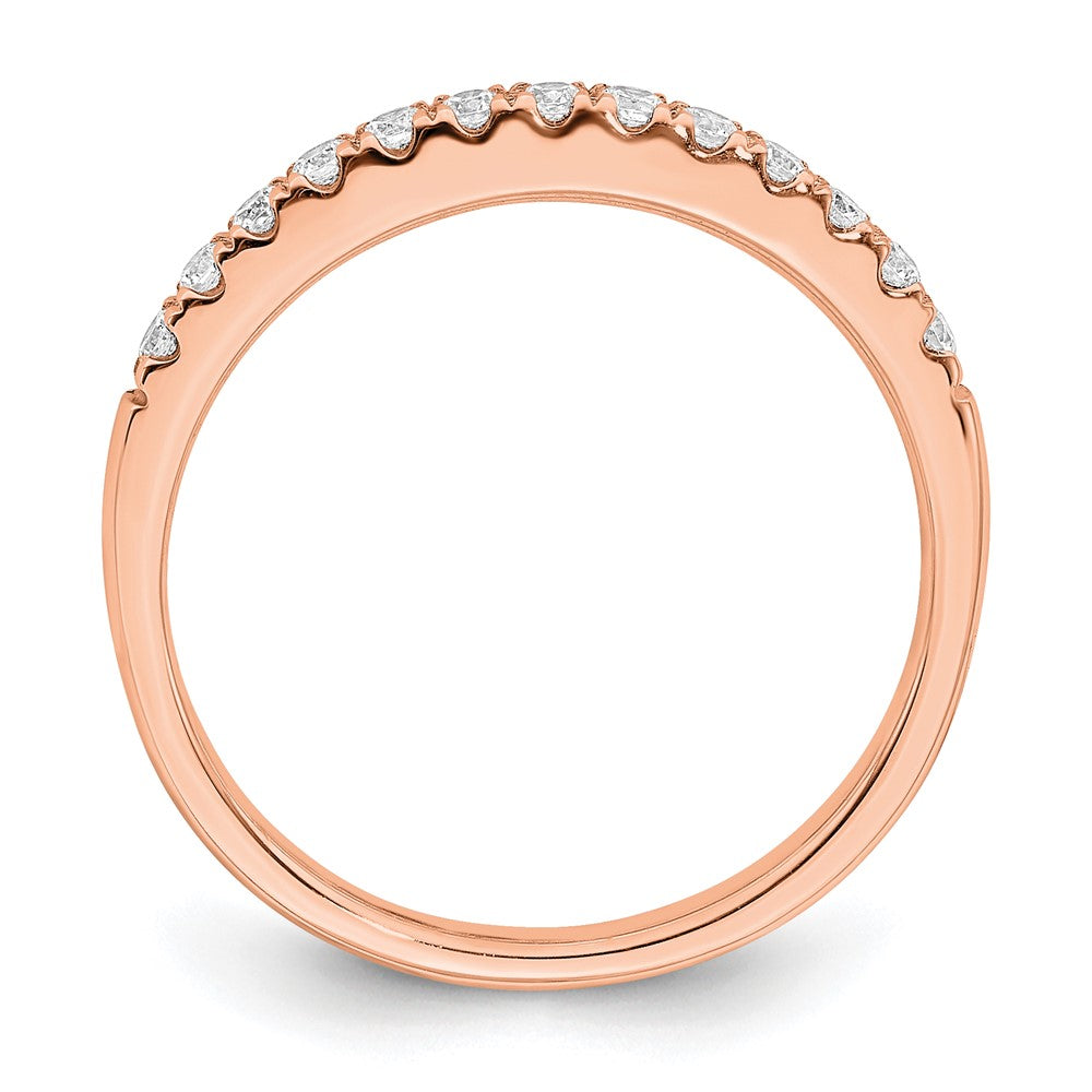 Blooming Bridal 14k Rose Gold 1/4 carat Diamond Complete Wedding Band