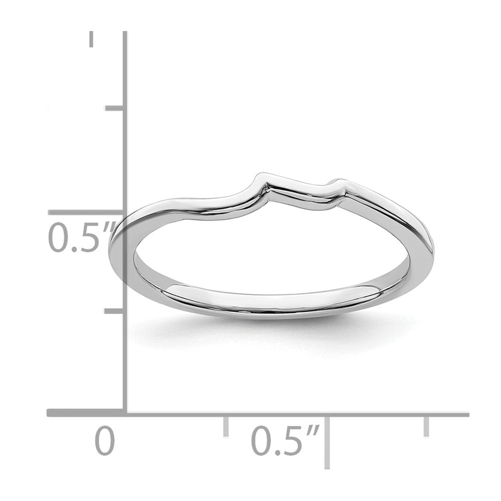 10k White Gold Contoured Wedding Band