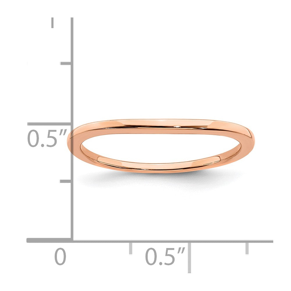 10k Rose Gold Contoured Wedding Band
