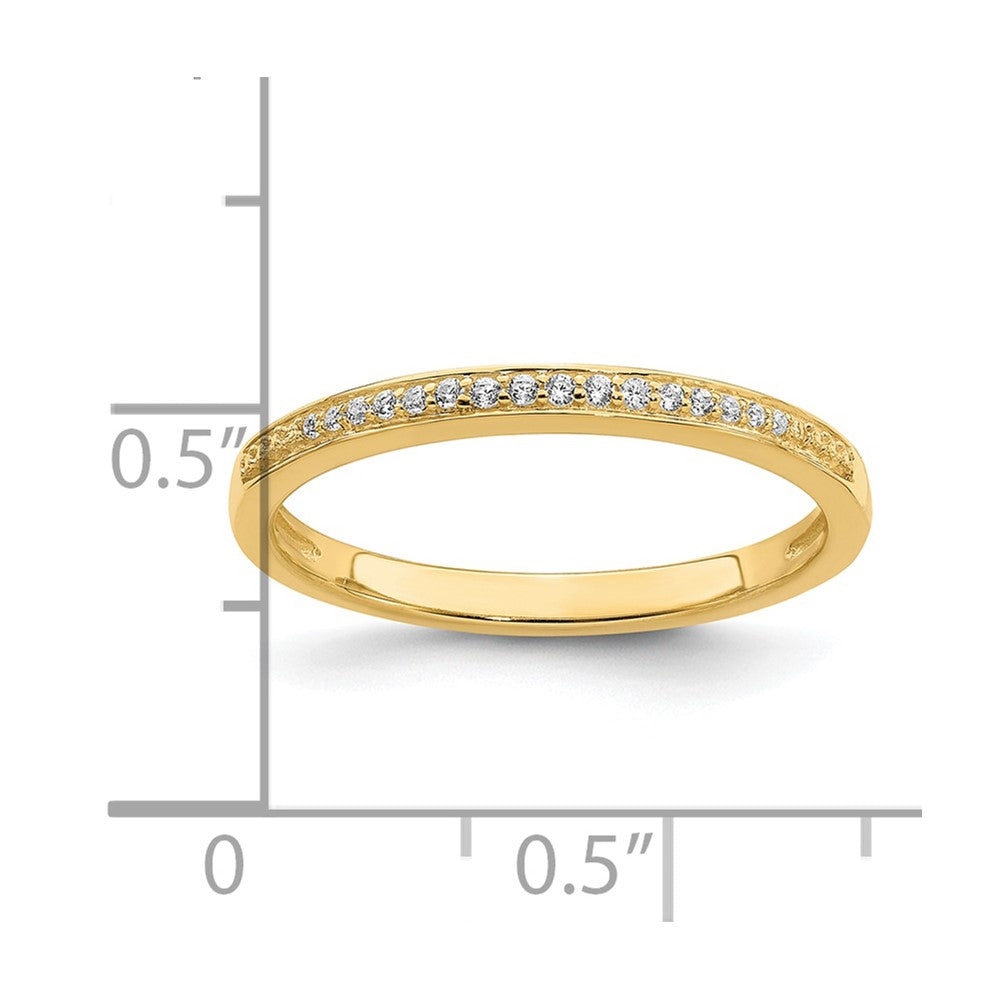 10k Yellow Gold 1/15 carat Diamond Complete Wedding Band