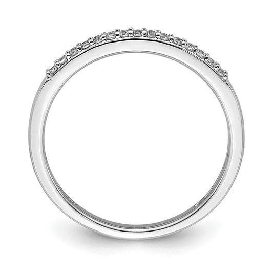 10k White Gold 1/10 carat Diamond Complete Wedding Band