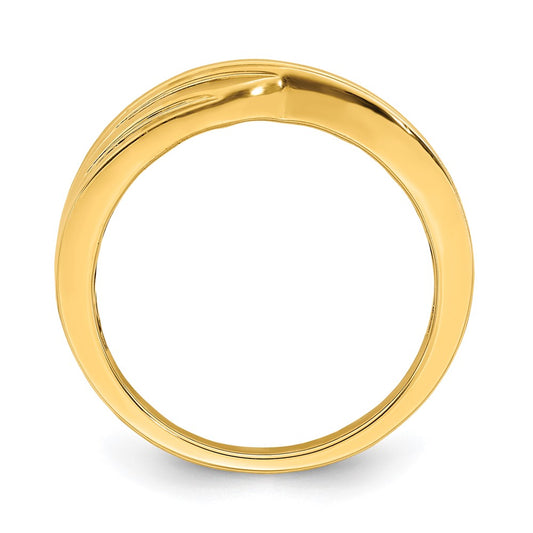 14k 1/6 carat Diamond Complete Men's Band