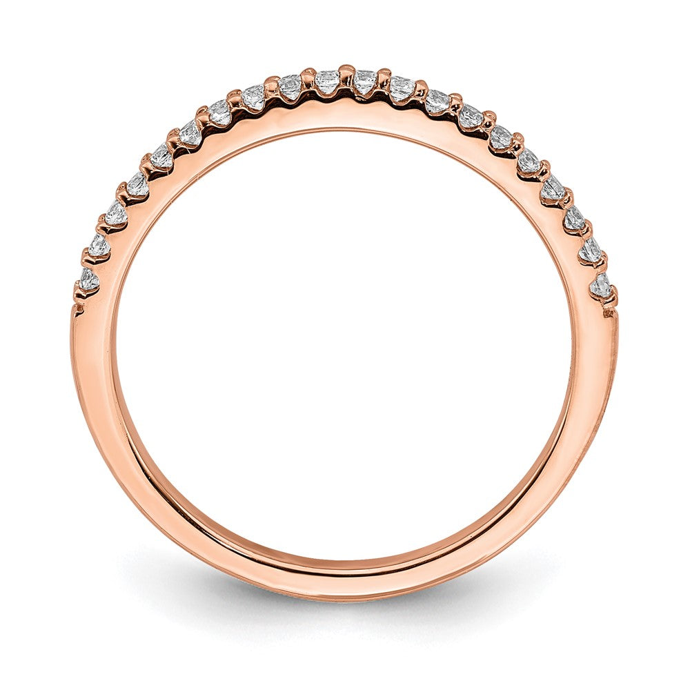14k Rose Gold 1/5 carat Lab Grown Diamond VS/SI+ G+ Complete Wedding Band